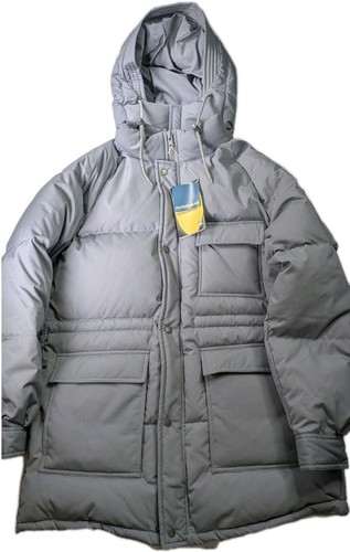 Vintage St Johns Bay Down Parka Jacket Mens L Gray Full Zip Outdoors Ski NWT  - Picture 2 of 17