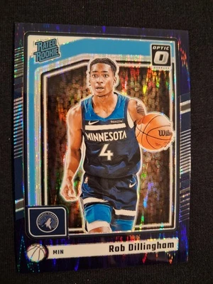 2024-25 Donruss Optic - Rob Dillingham - ROOKIE PURPLE FLASH PRIZM Timberwolves - Bild 1 von 2