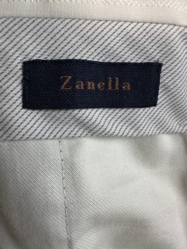 Pantalone abito Zanella Devon lana blu piatto davanti elastico vita media 34x32 - Foto 5 di 8