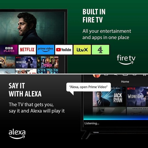 Toshiba 24 inch Smart HD LED TV 24WF2F53DB Fire TV Built In - Picture 2 of 7