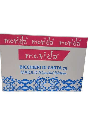 2000 Bicchierini Carta Caffè Movida Maiolica Decori Misti 40 Confezioni Da 50 Pz - Foto 3 di 4