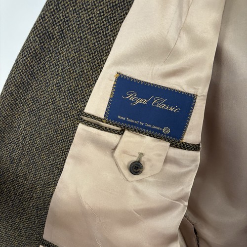 Royal Classic Tom James Blazer Herren Tailored Sakko Tweed Sport Mantel 3 Knopf 50 - Bild 9 von 14