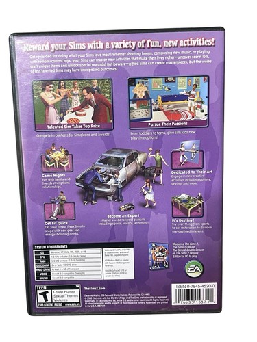 The Sims 2 FreeTime Expansion 2008 DVD-Rom PC Game Electronic Arts - Picture 3 of 4