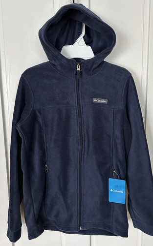Columbia Steens Mountain Fleece Hoodie Jacket Boys Youth L Blue Full Zip - Picture 6 of 6