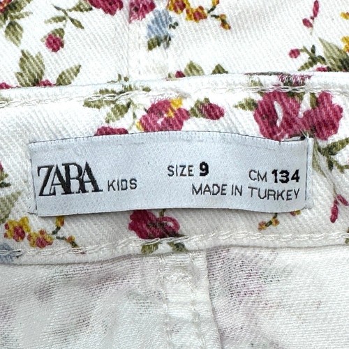 ZARA Kids corduroy floral print skirt size 9 - Picture 2 of 5
