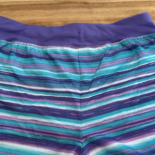 Athletic Works DriWorks Girls Active Running Shorts Purple Teal Lined Size 14/16 - Picture 7 of 13