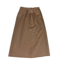 Pendleton Wool Pencil Skirt Size 8 Fully Lined Camel Pleated Side Button Close