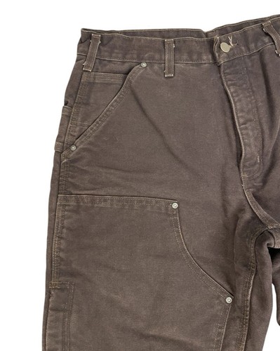 Carhartt Double Knee Carpenter Insulated Quilted Lined Workwear Pants 34x32 - Picture 3 of 16