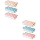  6 pcs 18-grid Kitchen Ice Making Tray Silicone Ice Mold Rectangular Ice Mold