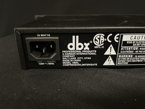 DBX 166XL 2 Channel Stereo Compressor/Limiter & Noise Gate/Expander - Picture 4 of 6
