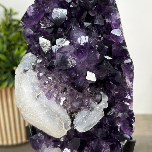One of a Kind Natural Amethyst Cluster with Calcite Crystal. MWS2170 - Picture 5 of 9