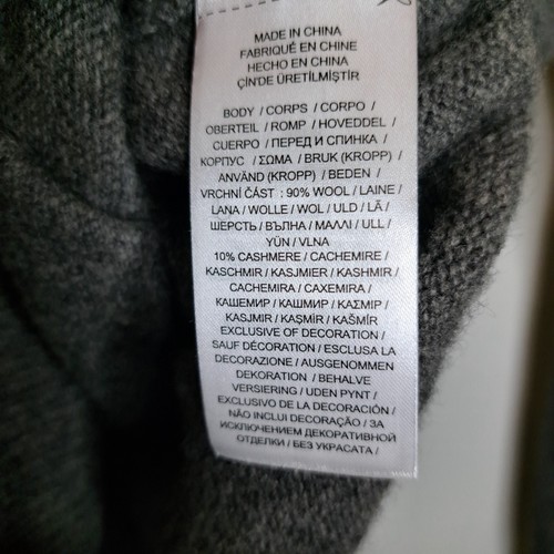 Lauren Ralph Lauren LRL Black Label Damen Wolle Kaschmir Grau Größe XS Hoodie Neu mit Etikett - Bild 6 von 12