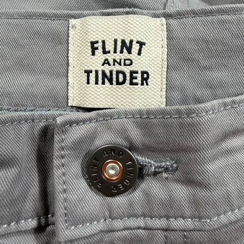 Flint and Tinder Tapered Fit Chino Pants Men 36x32 Gray Cotton Stretch Huckberry - Picture 6 of 13