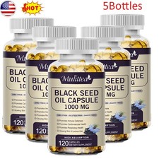 1000mg Black Seed Oil,Premium Cold Pressed,Non-GMO,Vegan,Premium Black Seed 120p