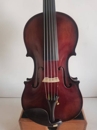 5 Strings 4/4 Violin Solid flamed maple back spruce top hand made K4348 - Picture 3 of 7