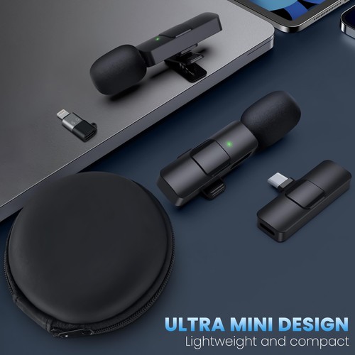 Micrófonos Inalámbricos para iPhone iPad y Android USB C y Iluminación con - Imagen 2 de 5
