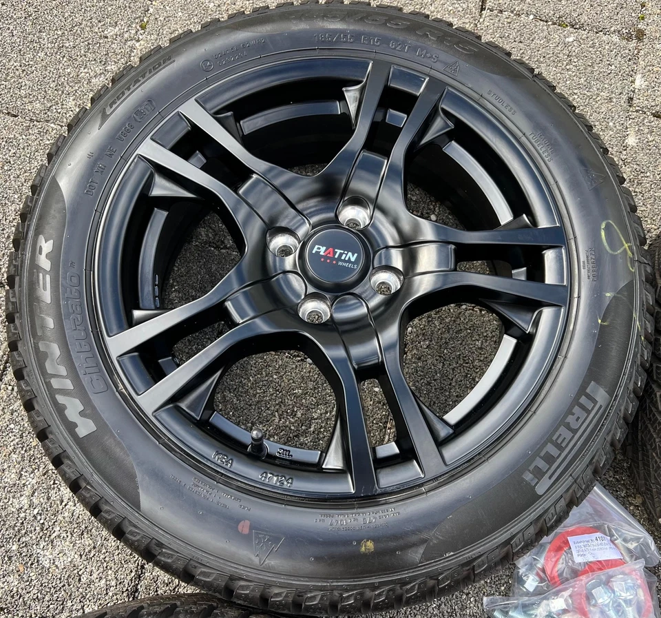 4 ALU WINTERRÄDER VW UP UP! SEAT MII SKODA CITIGO 185/55R15 82T WINTERREIFEN TOP - Bild 4 von 4