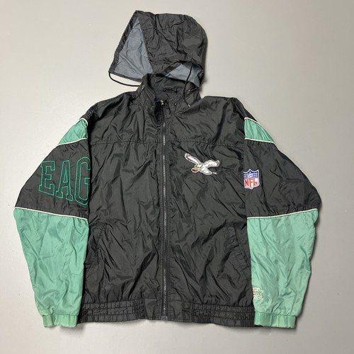 Vintage Philadelphia Eagles STARTER Windbreaker Jacket Sleeve BIG LETTERS RARE !