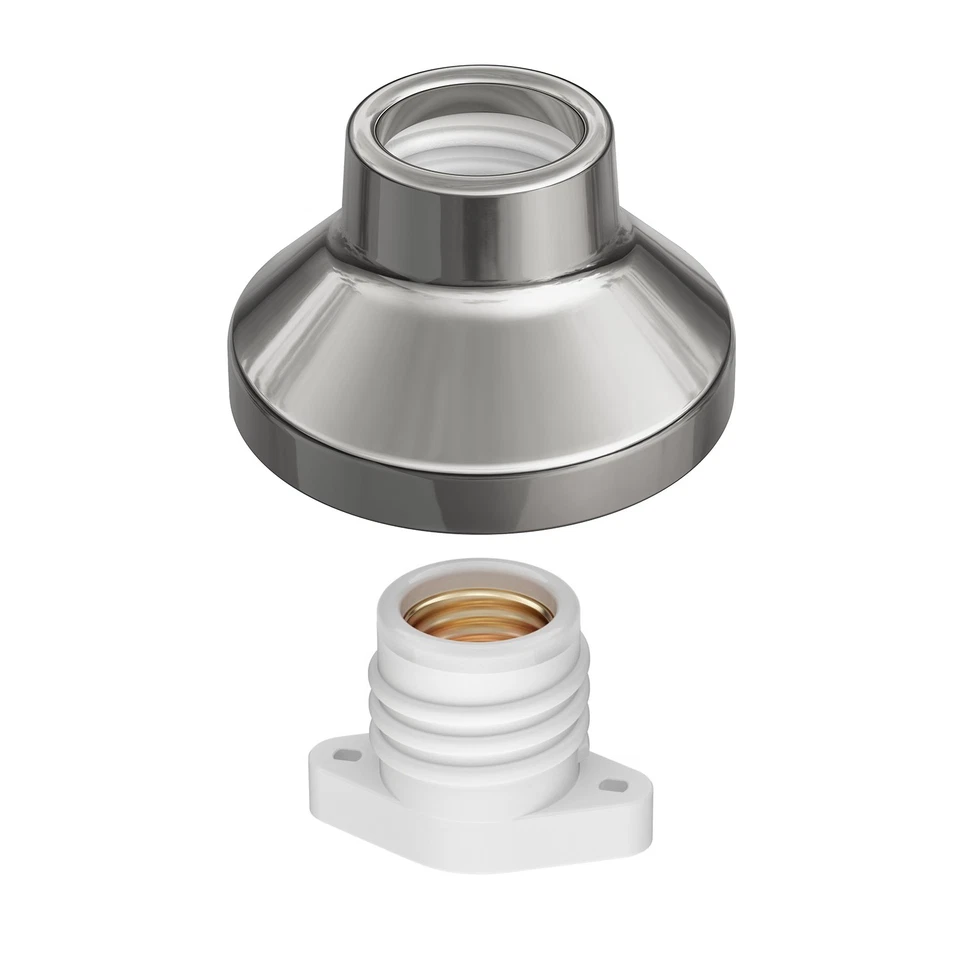 Plafoniera LED Elektra porcellana argento incl. lampada a specchio E27 461lm - Immagine 3 di 4