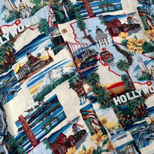 Camisa hawaiana vintage Paradise Found Hollywood - grande - Imagen 5 de 7
