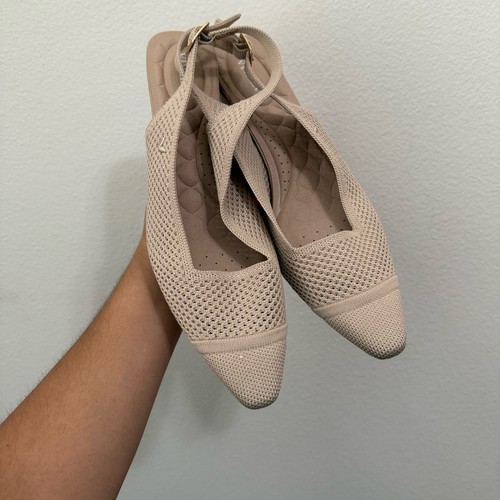 Vivaia Pointed-Toe Slingback Sandals (Leah Pro) in Almond sz EU 41 US 9.5 - Picture 3 of 11