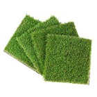  Artificial Grass Squares Table Placemats for Golf Party 12" x 12"/4PCS