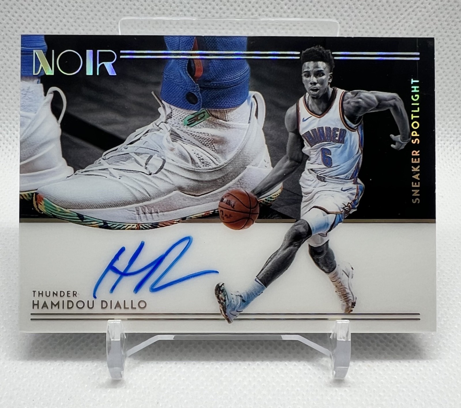 2018-19 Panini Noir Hamidou Diallo #SNS-HD Rookie Sneaker Spotlight Auto 27/99
