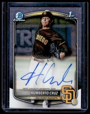 2025 Bowman Chrome Humberto Cruz Prospects Autograph CPA-HC San Diego Padres