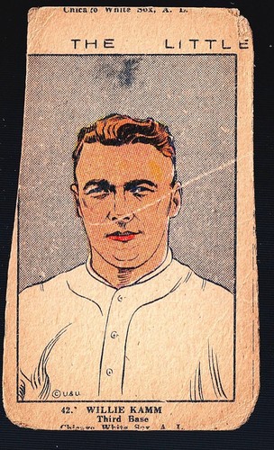 1923 W515-2 W515 Willie KAMM RC, Chicago White Sox True Rookie, Hand-Cut Strip - Bild 1 von 3