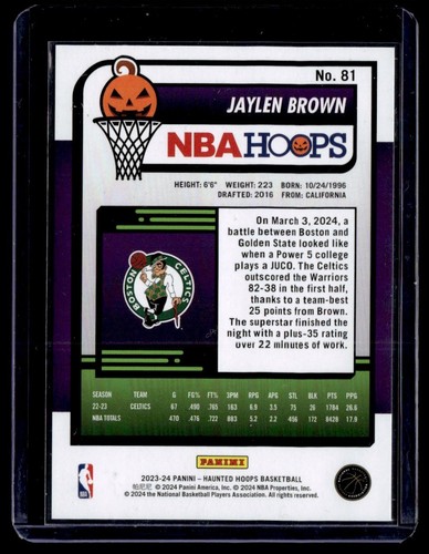 2024-25 NBA Hoops Jaylen Brown Boston Celtics #81 - Picture 2 of 2