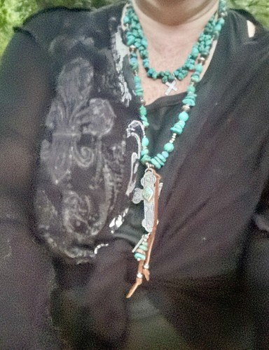 NATIVE AMERICAN NAVAJO DESIGNER TURQUOISE NECKLACE Real Gems sterling C Story - Picture 19 of 19