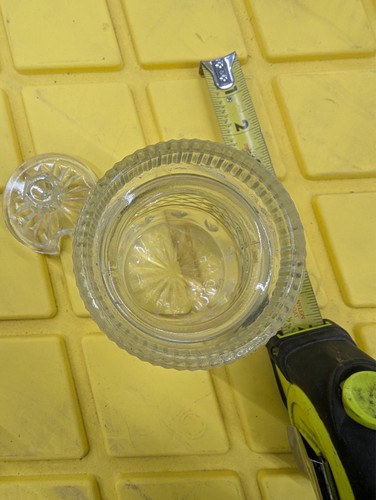 Antique Decrotive Glass Mustard or Honey Jar With Lid - Picture 3 of 5