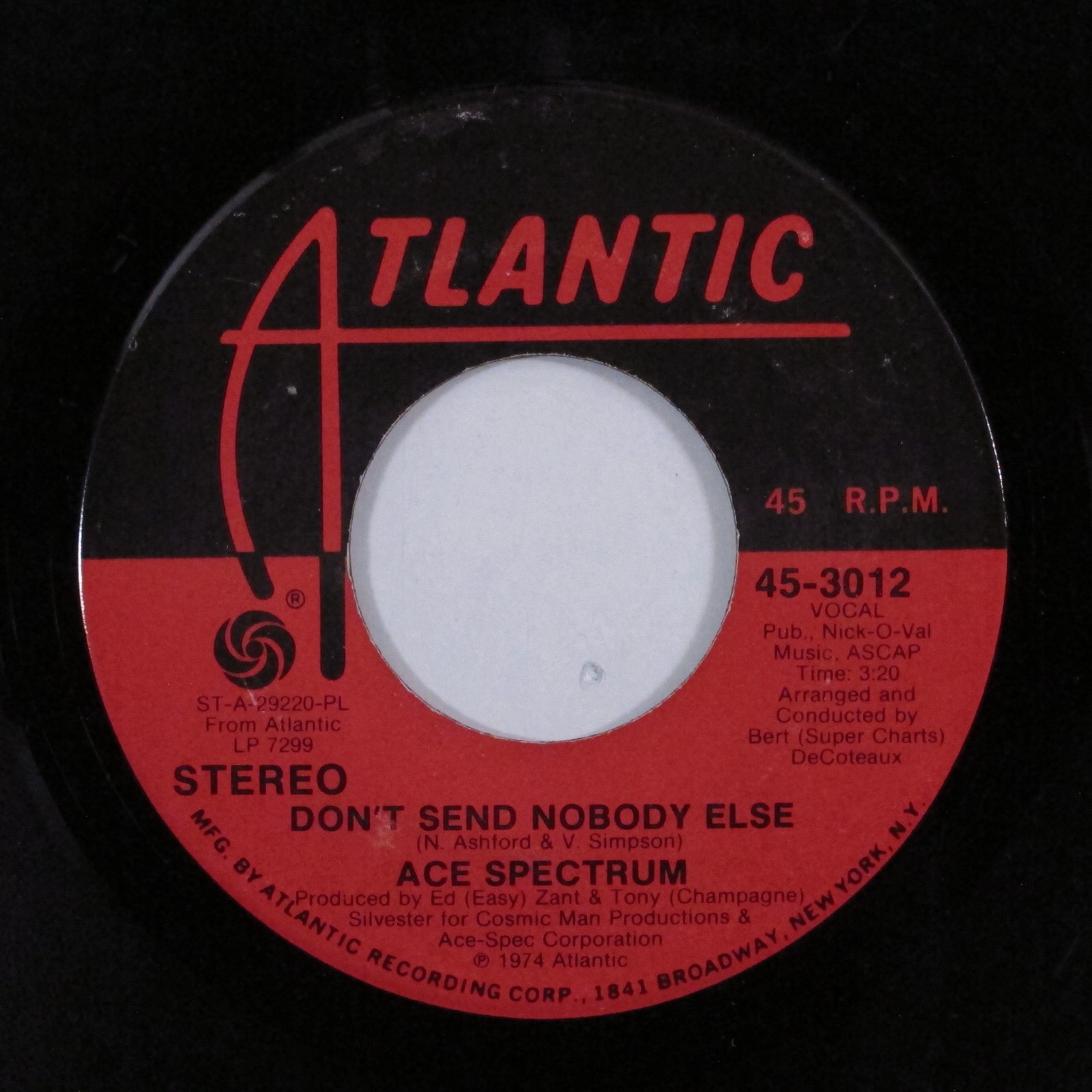 photo of 70s Soul Ace Spectrum Dont Send Nobody Else Atlantic Hear C