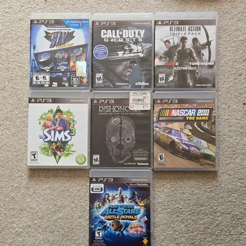 Sony PlayStation 3 Game Lot: Sly Cooper, Call of Duty, Sims, Dishonored, NASCAR