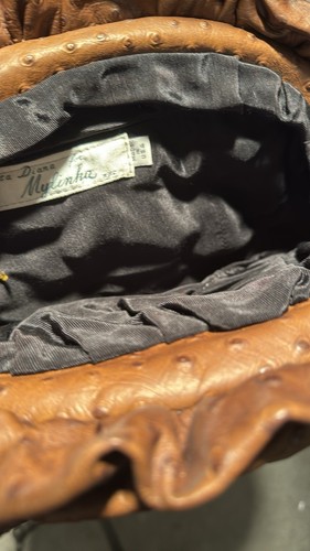 Mylinka Handbag Vintage Brown Ostrich - Picture 4 of 5