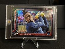 2025 Topps Chrome Logofractor Ronald Acuna Jr. Image Variation Black Ref. 5/10!