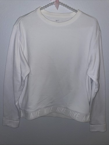 Nike Signature Cintura Blanca Cuello Redondo Terry Francés Verano Sudadera Pullover - Imagen 2 de 10
