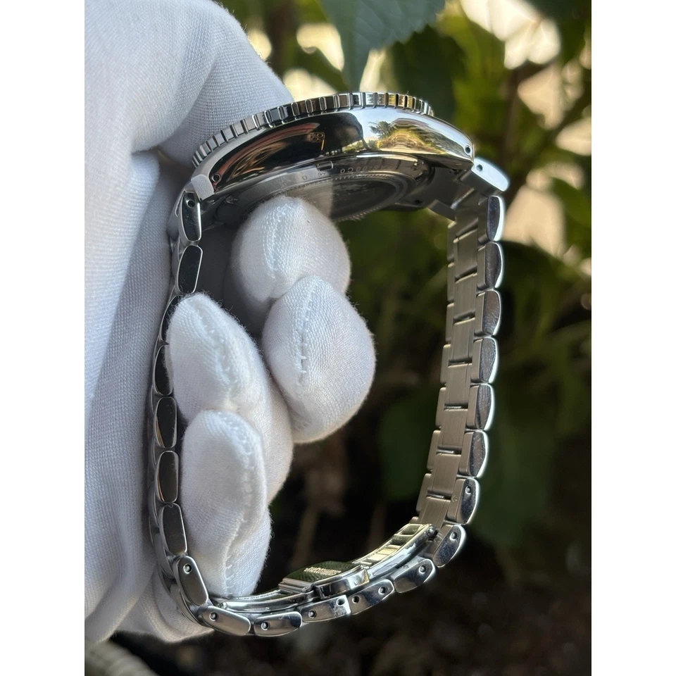 Seiko NH34 MOD Watch Automatic GMT 44mm White Snowflake Dial 24hr Sapphire Bezel - Image 4 of 4