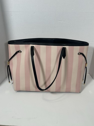 Victoria's Secret Iconic Striped Getaway Carry All Tote Bag SEE PHOTOS For Wear - Bild 3 von 7