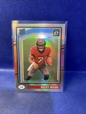 Bucky Irving Rated Rookie Optic Silver Holo 2024 Panini Donruss Optic RC #216