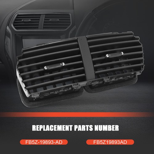 Black Dual Center Dash Air Vent FB5Z-19893-AD For 2016-2019 Ford Explorer - Picture 4 of 7