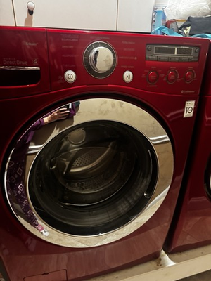 #ad LG Front Loading Washer And Dryer In Red. $542.00