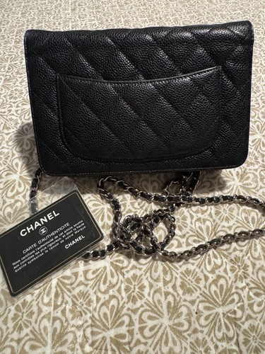 Chanel Wallet on Chain (WOC) - Black Caviar Leather with Silver Hardware - Picture 5 of 11