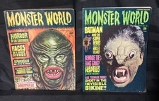 196o's Monster World Magazine Pair #4 & #10 Creature from the Black Lagoon