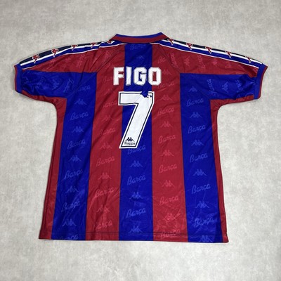 Barcelona 1995-97 Home Shirt - Figo #7 - Size L - Player