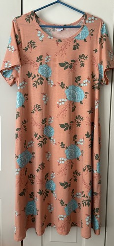 LuLaRoe Jessie Kleid Mehrfarbig Blumen Neu ohne Etikett Größe 2X