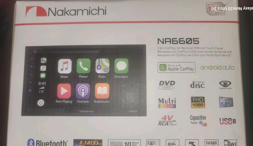 NAKAMICHI NA6605 6.8 Touch Screen 2-DIN Apple CarPlay Android Auto Receiver NEW