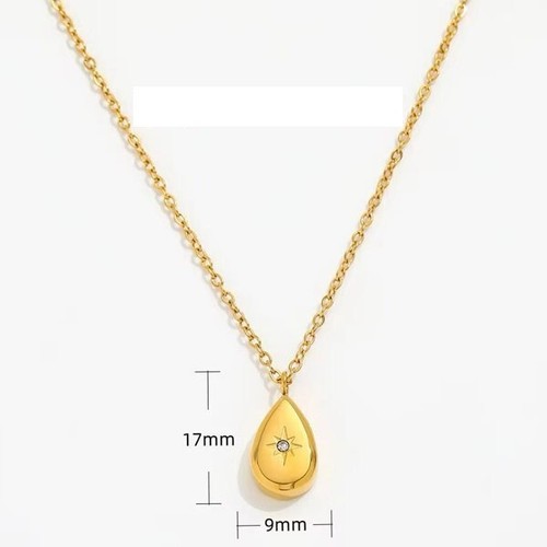 Beautiful 18K Gold Plated Waterdrop/Square Pendant Necklace Women Girls Gift UK - Picture 9 of 14