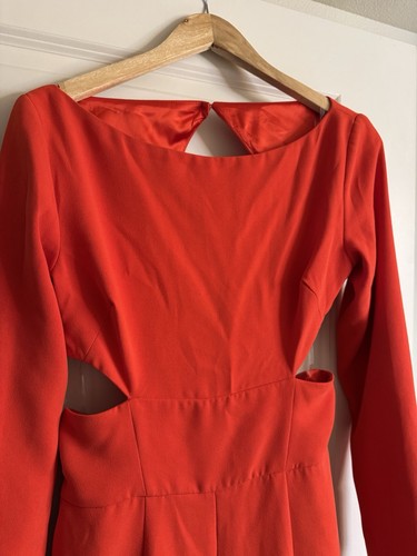 House of CB Cristanta dark orange backless jumpsuit size large NWT - Picture 5 of 24