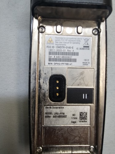 Harris XG-25 DPXG-PF78B 764-870 MHz P25 Trunking radio bidirezionale con caricatore - Foto 7 di 7